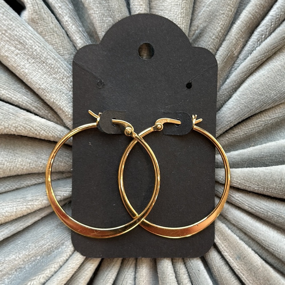 Nwt gold hoop earrings